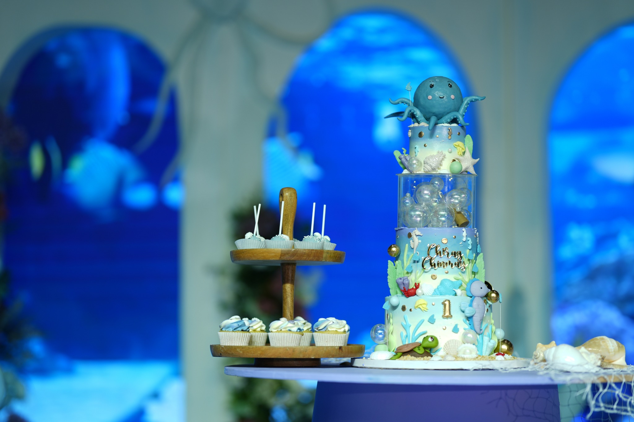 Creative first birthday event photography and celebration details in Hyderabad
