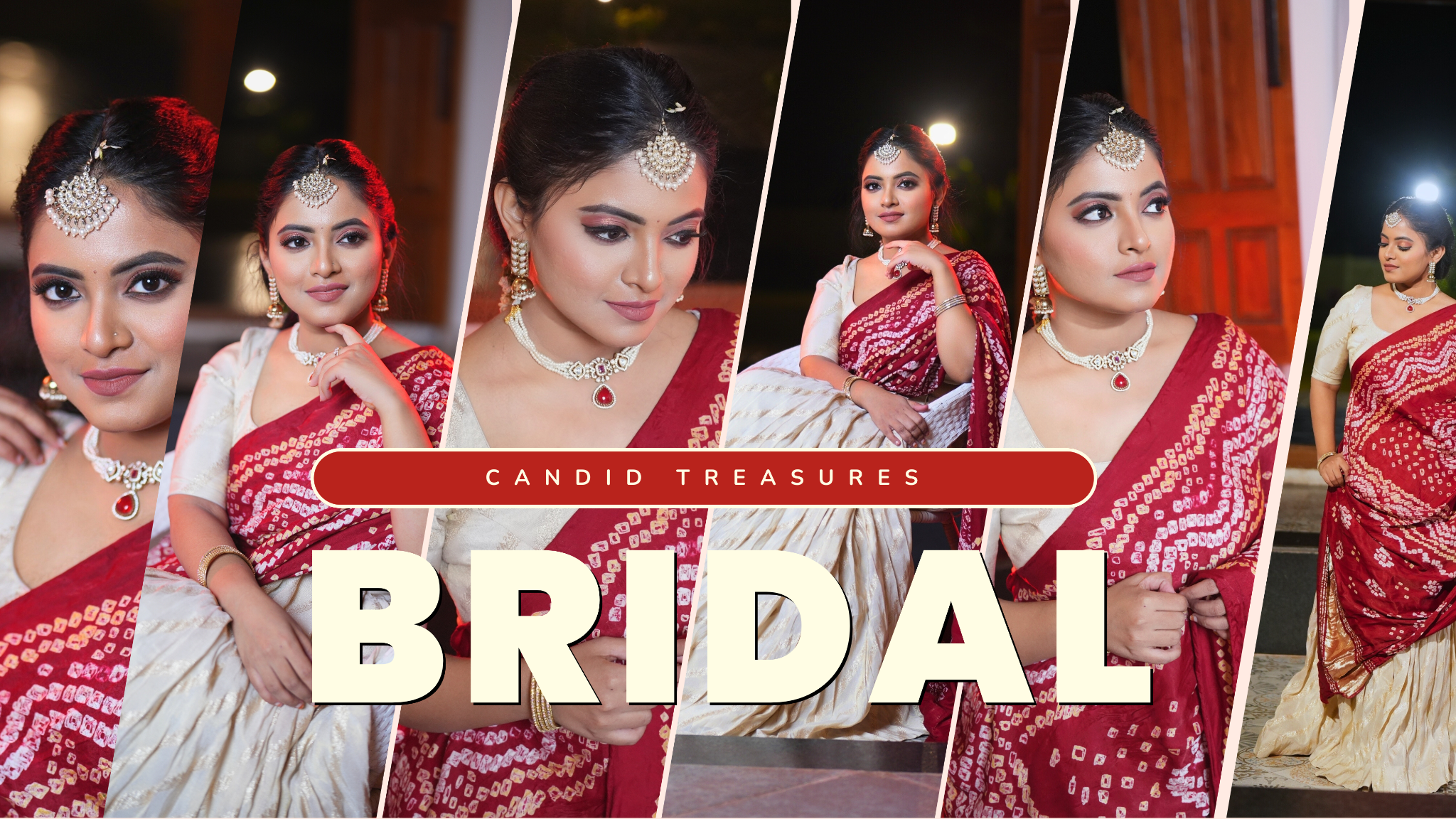 Luxury bridal portrait collection photographed in Hyderabad